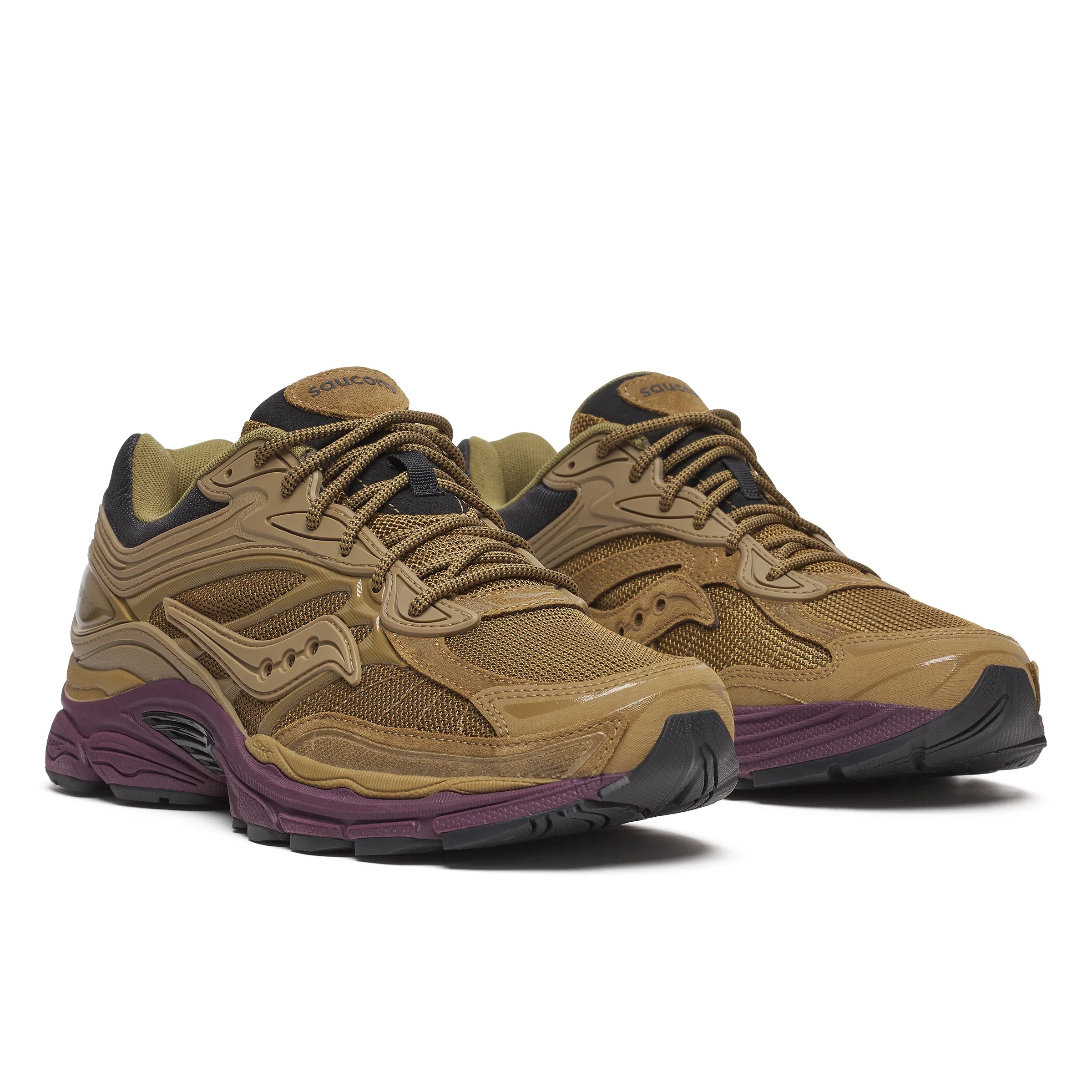 Saucony Progrid Omni 9 Brown/Wine – Retro-Sneaker aus Leder & Mesh. Jetzt im Waterkant Store Hamburg.