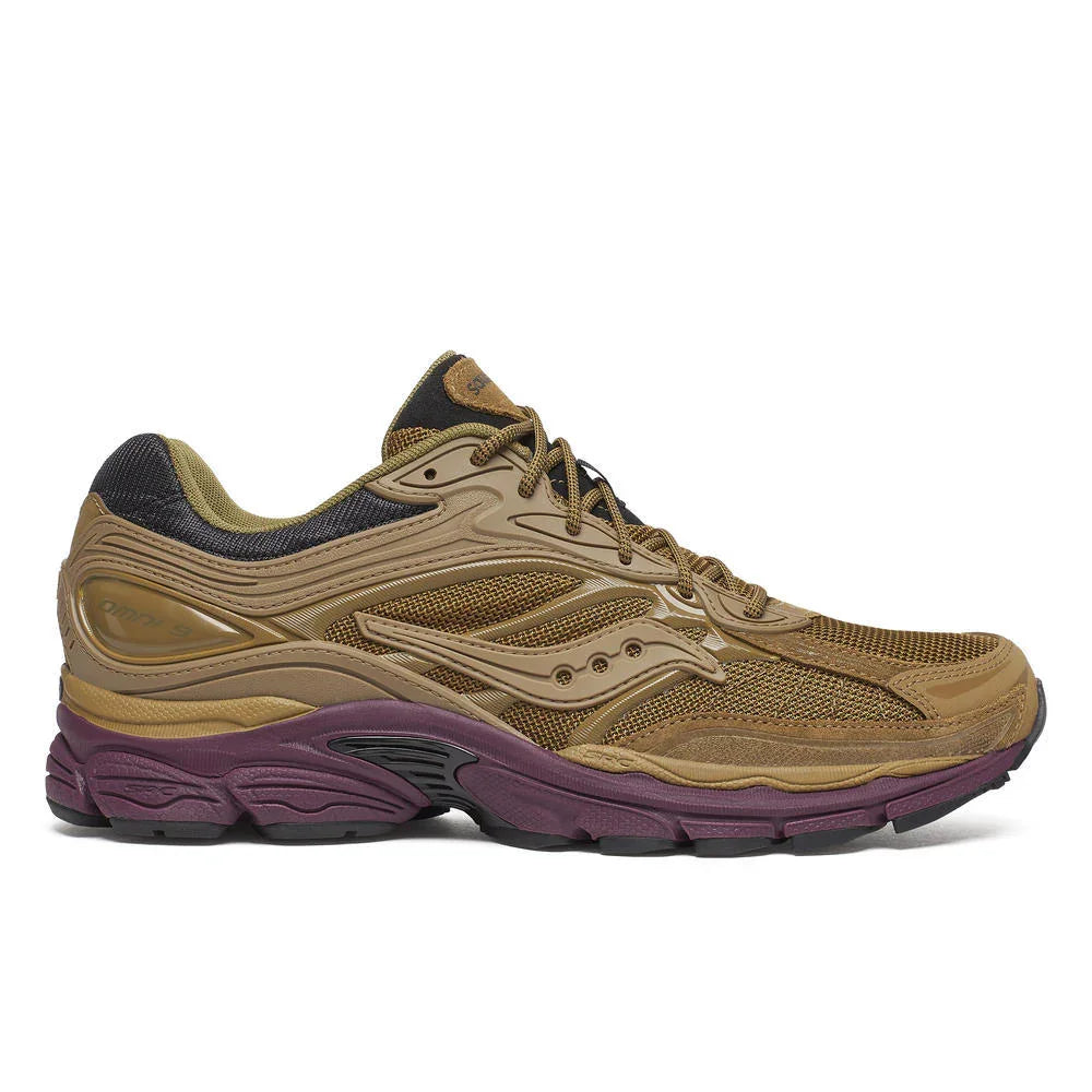 Saucony Progrid Omni 9 Brown/Wine – Retro-Sneaker aus Leder & Mesh. Jetzt im Waterkant Store Hamburg.