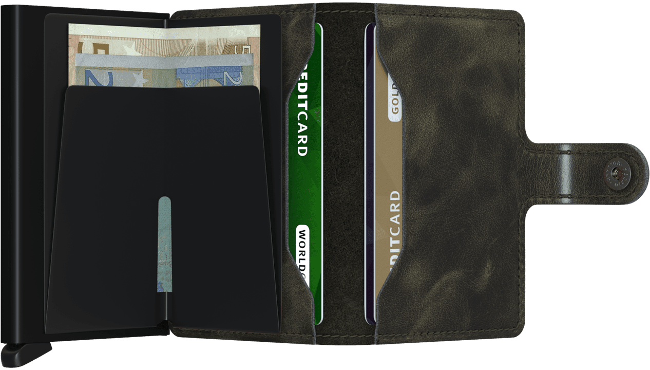 SECRID MINIWALLET VINTAGE OLIVE-BLACK - WATERKANT Store -Hamburg Ottensen Altona