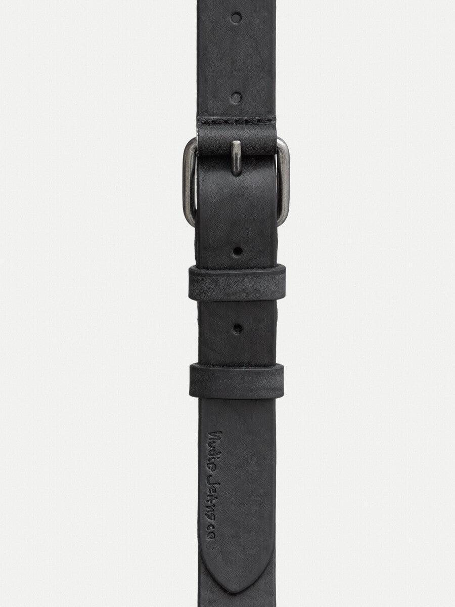 NUDIE JEANS DWAYNE LEATHER BELT-BLACK - WATERKANT Store -Hamburg Ottensen Altona