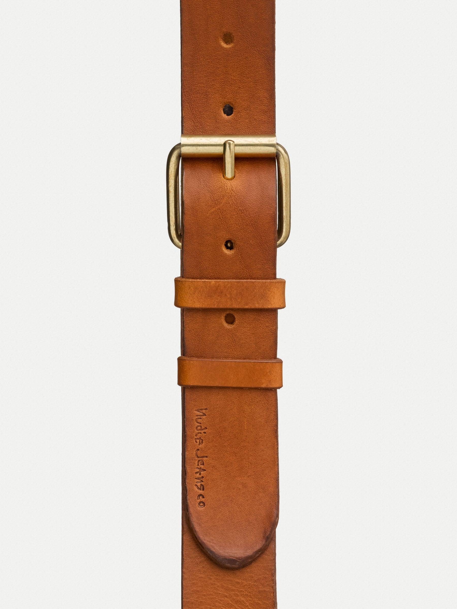 NUDIE JEANS PEDERSSON LEATHER BELT-TOFFEE BROWN - WATERKANT Store -Hamburg Ottensen Altona