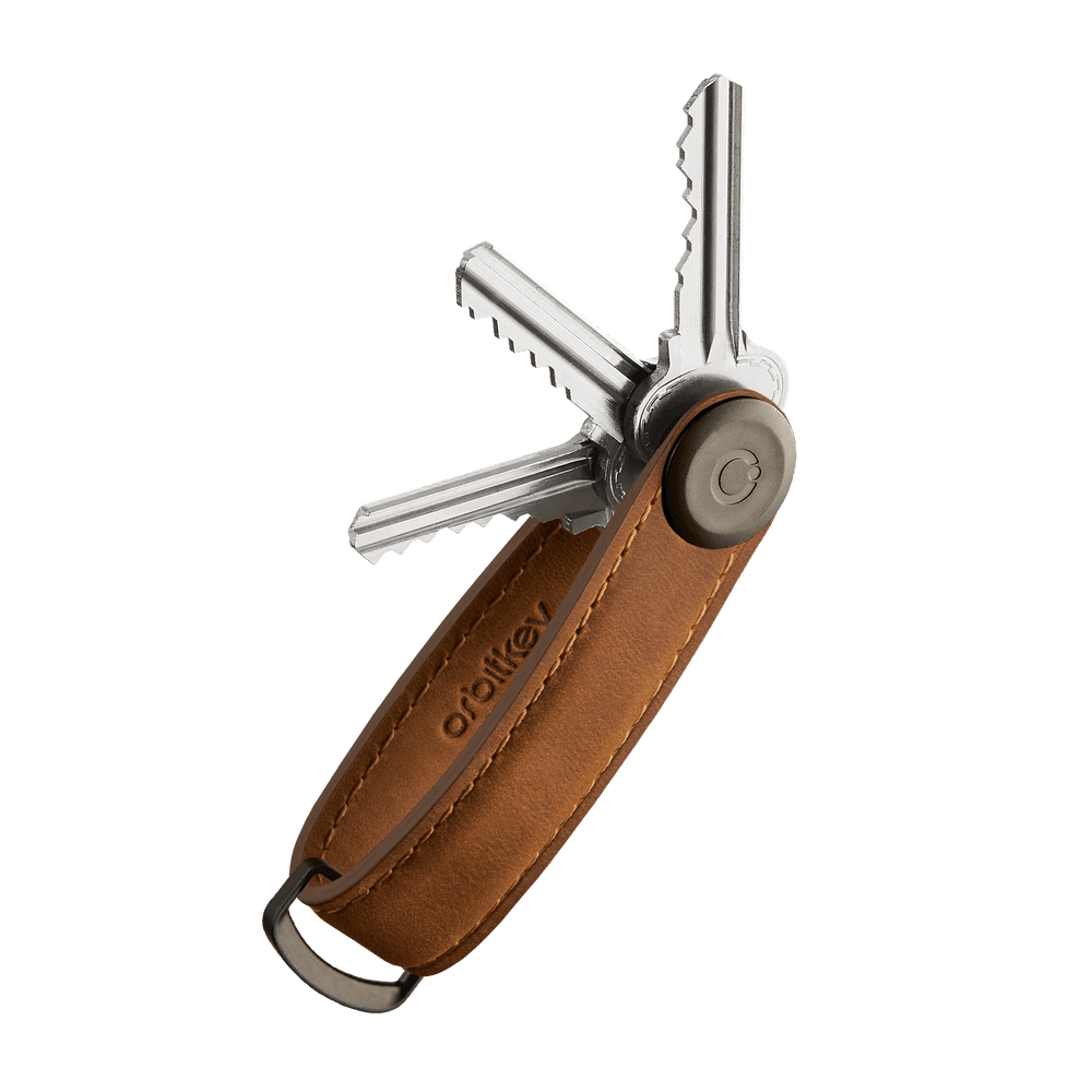 ORBITKEY CRAZY HORSE LEATHER KEY ORGANISER-CHESTNUT BROWN BROWN - WATERKANT Store -Hamburg Ottensen Altona