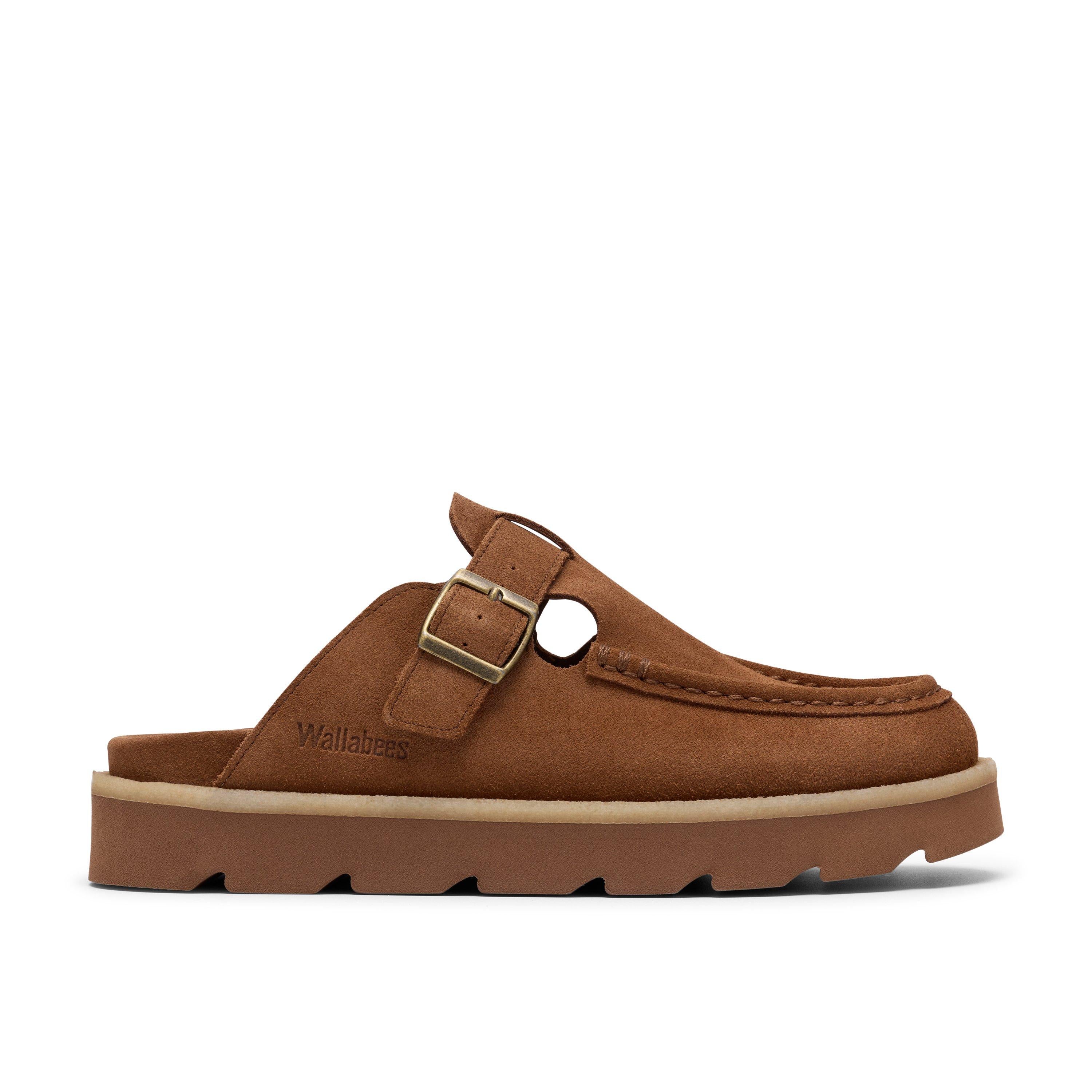 CLARKS MEARE MOCC BROWN COLA SUEDE von der Seite