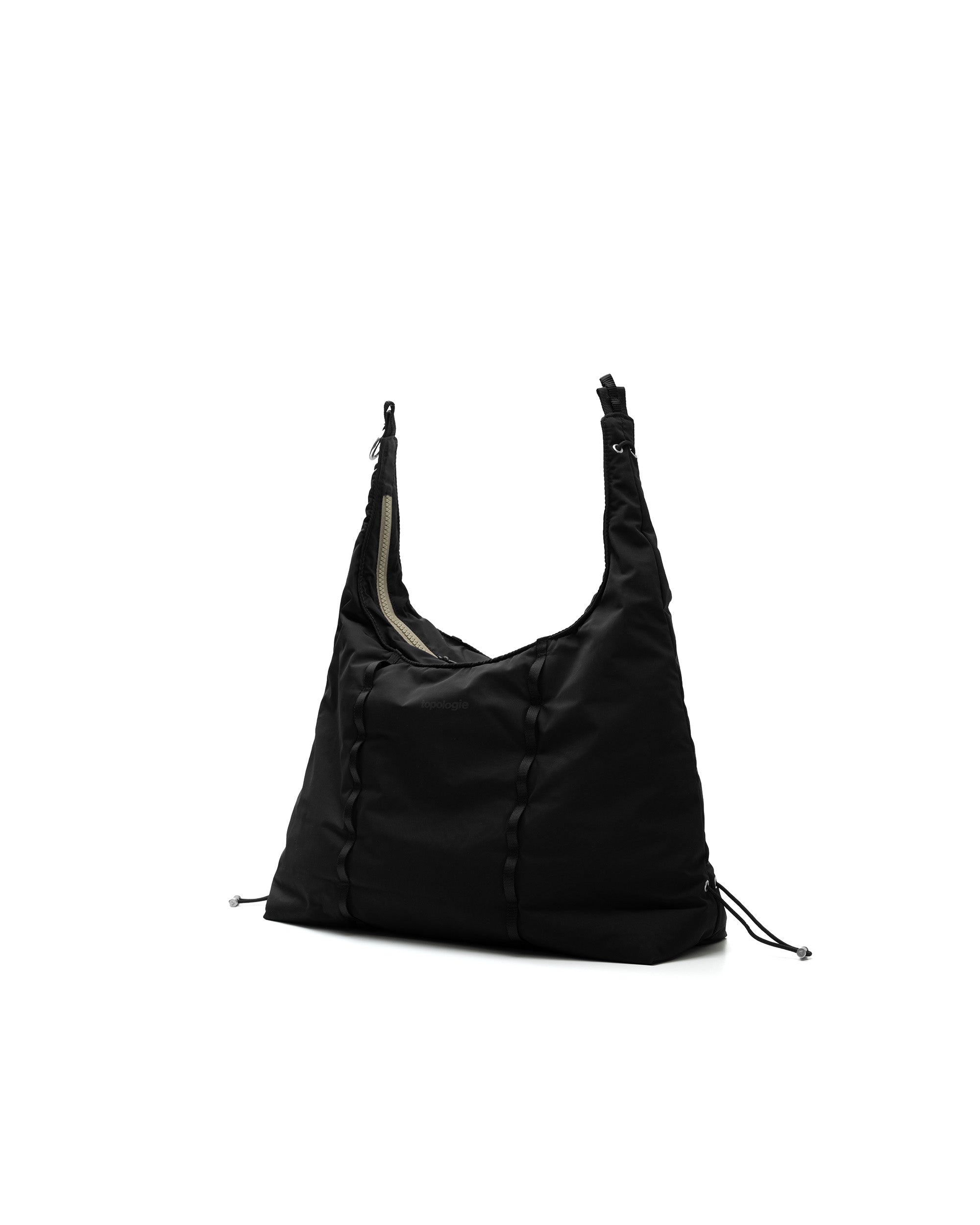 TOPOLOGIE WARES BAGS CLOUD HOBO MEDIUM BLACK TECH SATEEN 