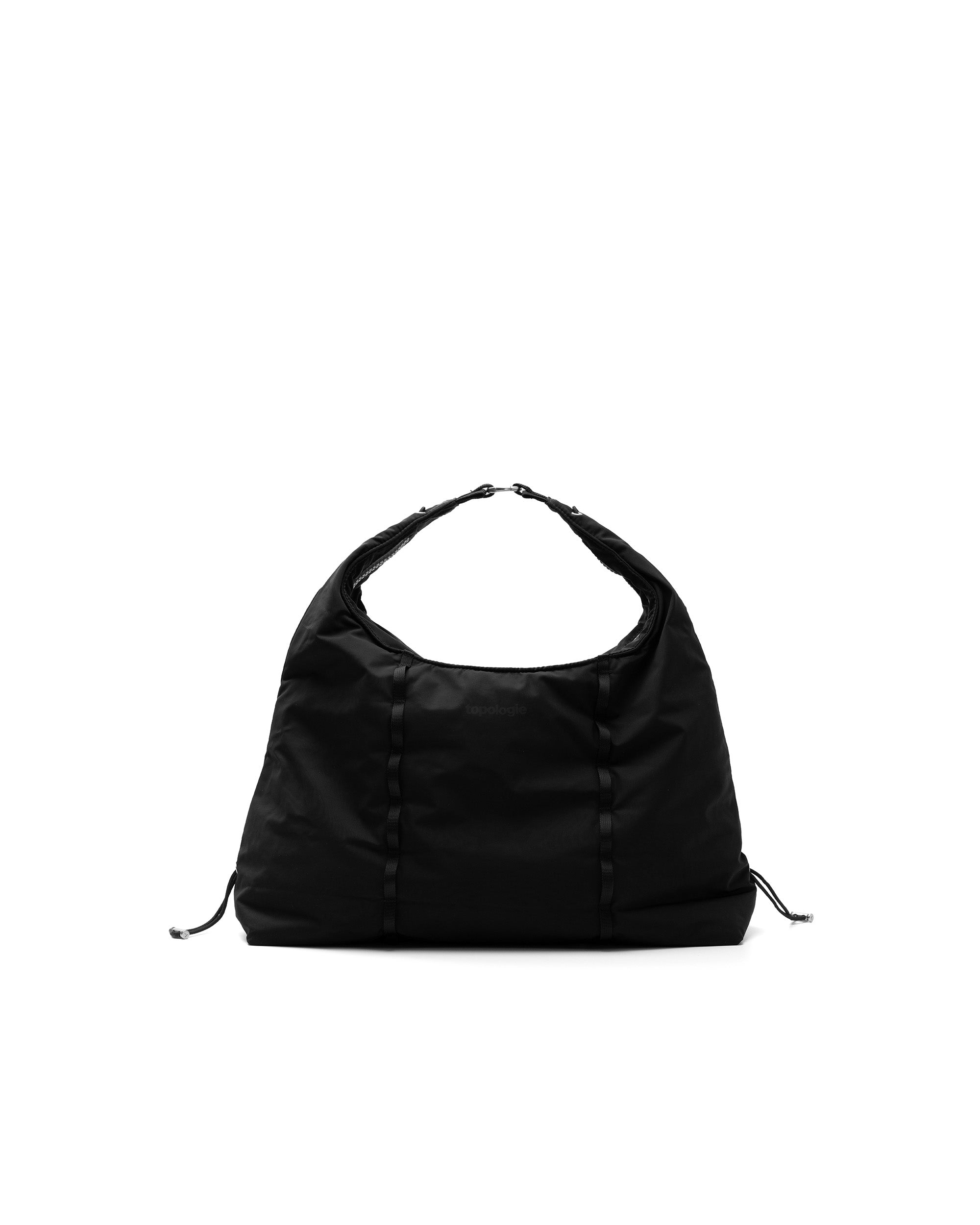TOPOLOGIE WARES BAGS CLOUD HOBO MEDIUM BLACK TECH SATEEN 