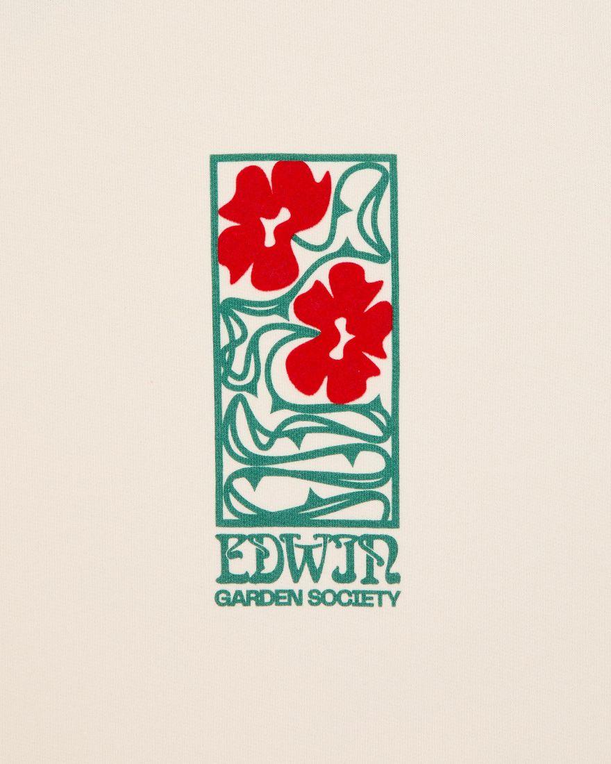 EDWIN GARDEN SOCIETY SWEAT-WHISPER WHITE GARMENT WASHED - WATERKANT Store -Hamburg Ottensen Altona