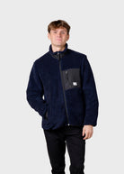 KLITMØLLER COLLECTIVE MENS FLEECE JACKET-NAVY - WATERKANT Store -Hamburg Ottensen Altona