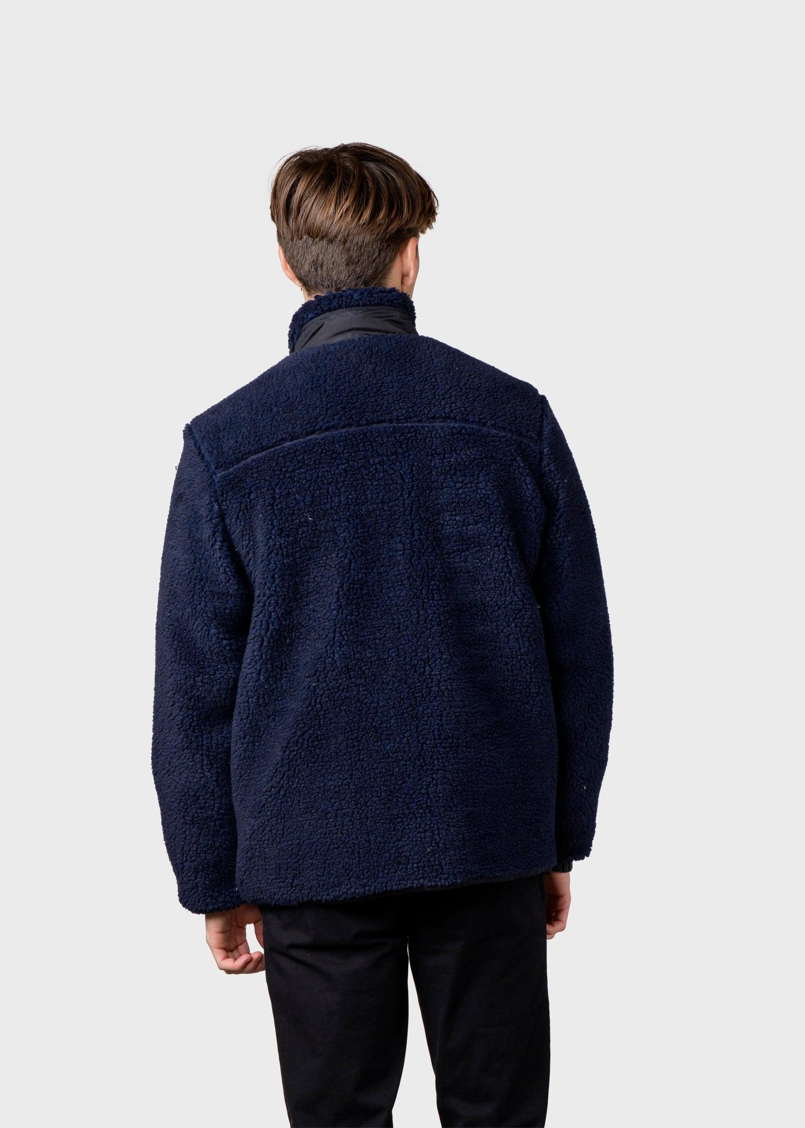 KLITMØLLER COLLECTIVE MENS FLEECE JACKET-NAVY - WATERKANT Store -Hamburg Ottensen Altona