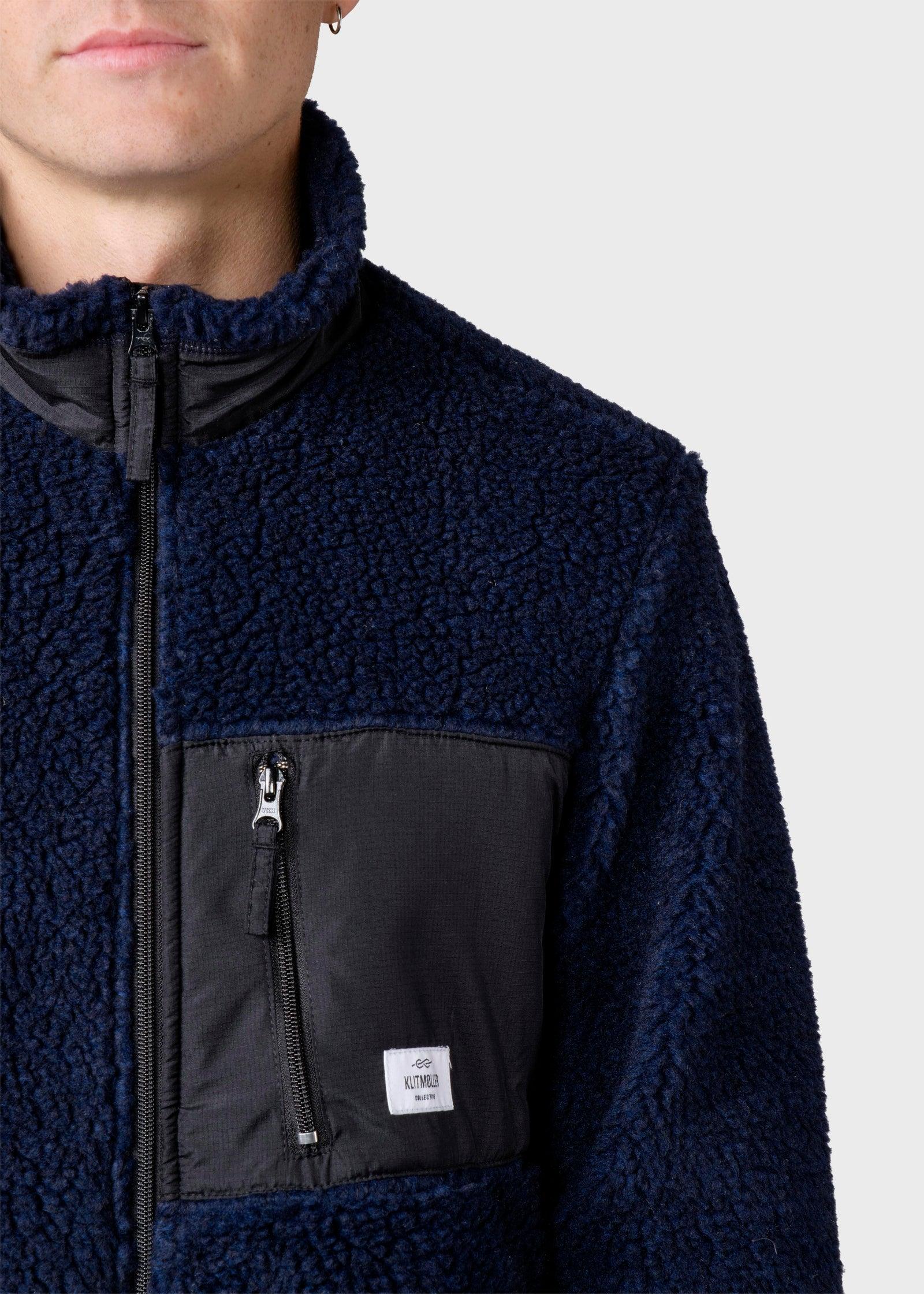 KLITMØLLER COLLECTIVE MENS FLEECE JACKET-NAVY - WATERKANT Store -Hamburg Ottensen Altona