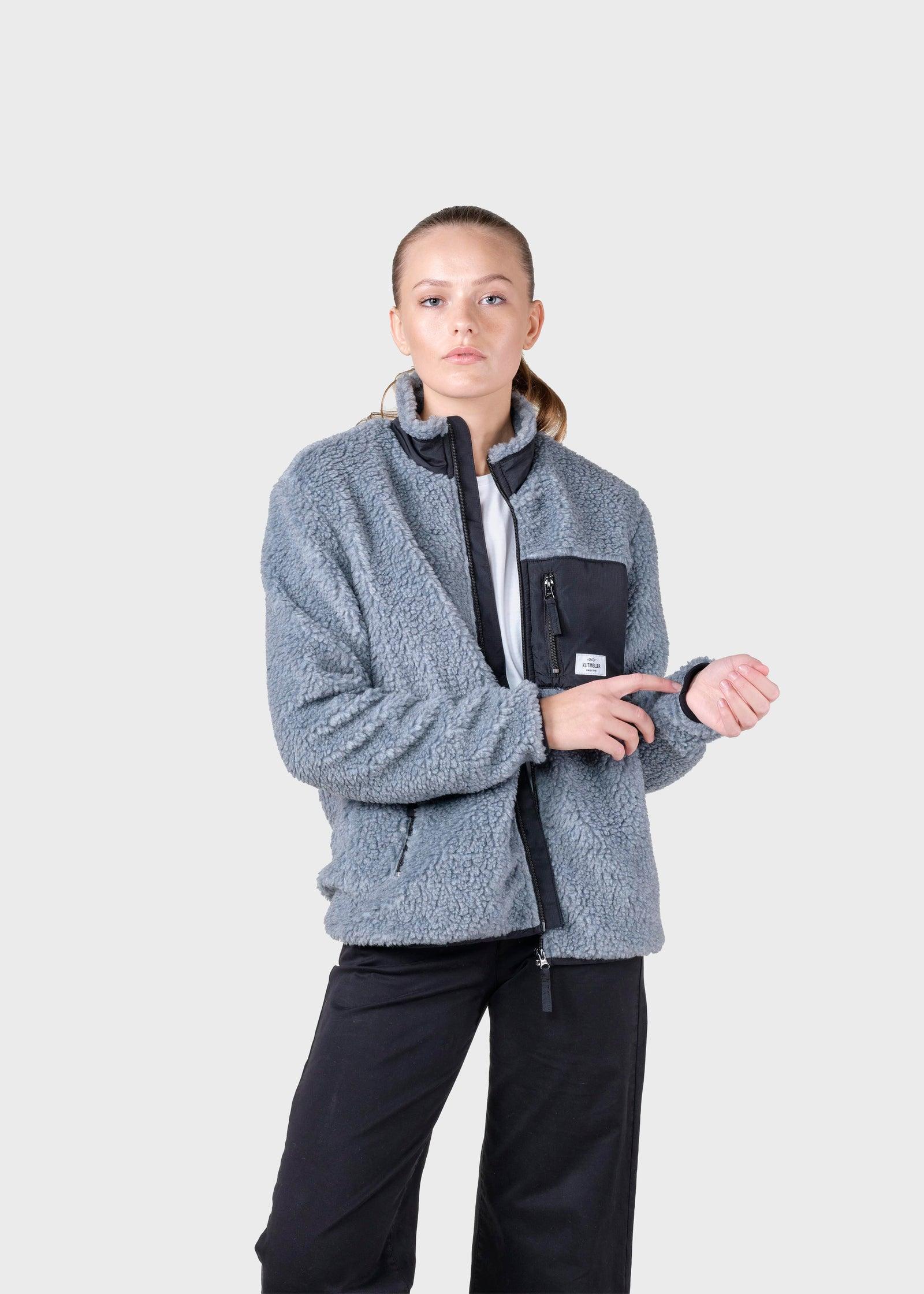 KLITMØLLER COLLECTIVE WOMENS FLEECE JACKET-PASTEL GREY - WATERKANT Store -Hamburg Ottensen Altona