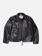 NUDIE JEANS EDDY RIDER LEATHER JACKET BLACK - WATERKANT Store -Hamburg Ottensen Altona