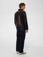 NUDIE JEANS EDDY RIDER LEATHER JACKET BLACK - WATERKANT Store -Hamburg Ottensen Altona