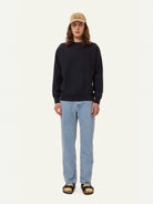 NUDIE JEANS HASSE CREW NECK NAVY - WATERKANT Store -Hamburg Ottensen Altona