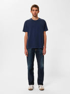 NUDIE JEANS UNO EVERYDAY T-SHIRT-BLUE - WATERKANT Store -Hamburg Ottensen Altona