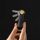 ORBITKEY SAFFIANO LEATHER KEY ORGANISER-LIQUORICE BLACK - WATERKANT Store -Hamburg Ottensen Altona