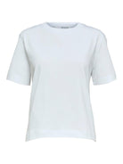 SELECTED FEMME ESSENTIAL SS BOXY TEE -BRIGHT WHITE - WATERKANT Store -Hamburg Ottensen Altona