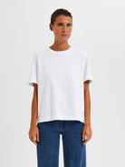 SELECTED FEMME ESSENTIAL SS BOXY TEE -BRIGHT WHITE - WATERKANT Store -Hamburg Ottensen Altona