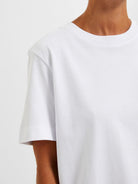 SELECTED FEMME ESSENTIAL SS BOXY TEE -BRIGHT WHITE - WATERKANT Store -Hamburg Ottensen Altona