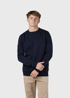 KLITMØLLER COLLECTIVE MENS BASIC COTTON KNIT-NAVY - WATERKANT Store -Hamburg Ottensen Altona