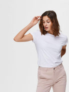 SELECTED MY PERFECT SS TEE BOX CUT -BRIGHT WHITE - WATERKANT Store -Hamburg Ottensen Altona